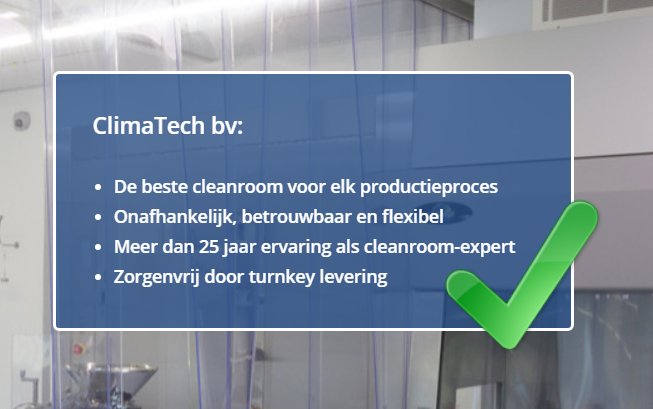 Home - Climatech bv | Cleanroom constructors